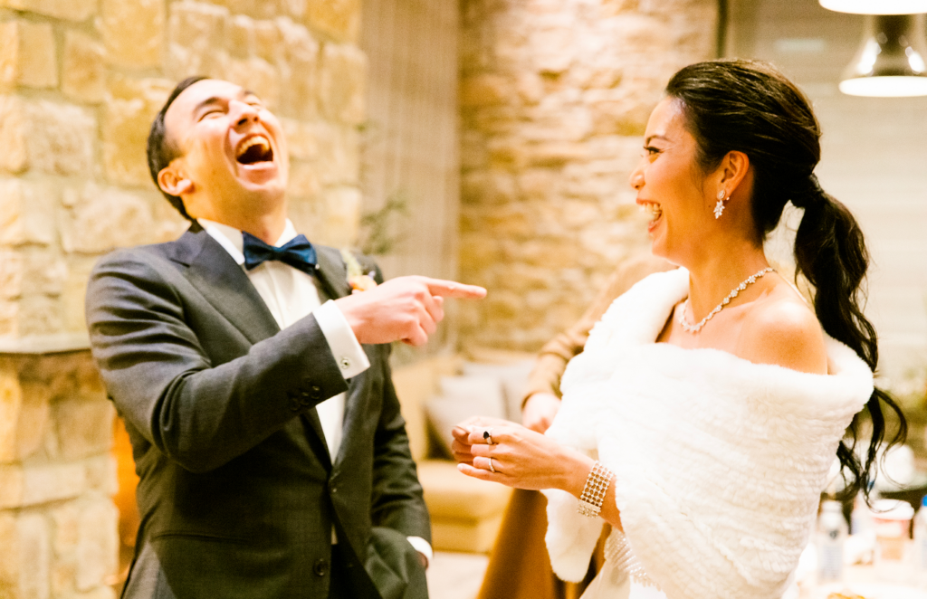 Guests reacting to close-up magic